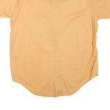 GINELLI Mens Beige Casual Shirt L Cotton Blend Short Sleeve Button Front