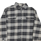 JACHS Mens Black & White Plaid Shirt L Cotton Blend Casual Button Up