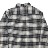 JACHS Mens Black & White Plaid Shirt L Cotton Blend Casual Button Up