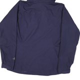 COLUMBIA Womens Navy Blue Outdoor Jacket M Polyester Blend Zip Hooded Plain