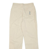 GEORGYA STUDIO Womens Cotton Blend Beige Regular Fit Straight Leg Trousers W28