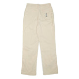 GEORGYA STUDIO Womens Cotton Blend Beige Regular Fit Straight Leg Trousers W28