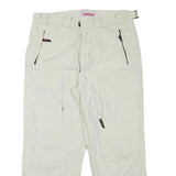 J E MC COLLUM Lined Mens Polyester Blend White Regular Straight Trousers W33 L26