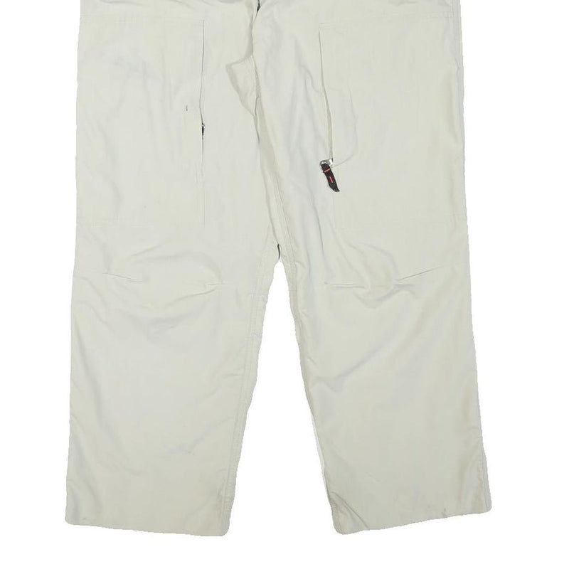 J E MC COLLUM Lined Mens Polyester Blend White Regular Straight Trousers W33 L26