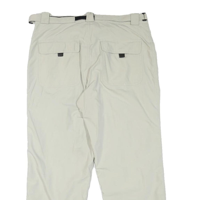 J E MC COLLUM Lined Mens Polyester Blend White Regular Straight Trousers W33 L26