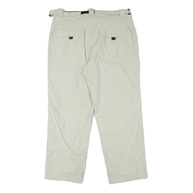 J E MC COLLUM Lined Mens Polyester Blend White Regular Straight Trousers W33 L26