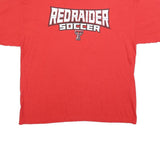 GILDAN Mens Red Redraider Soccer Graphic T-Shirt XL Short Sleeve Crew Neck
