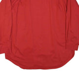HONOURS Mens Red Plain Cotton Blend Shirt XL Button-Down Collar Casual