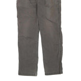 CARHARTT Mens Regular Cotton Blend Grey Trousers W36 L32 Workwear Zip Closure