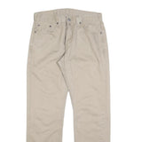LEVI'S Mens Regular Beige Cotton Blend Trousers W30 L32 Classic Zip 5-Pocket