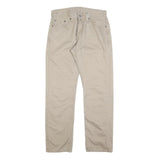 LEVI'S Mens Regular Beige Cotton Blend Trousers W30 L32 Classic Zip 5-Pocket
