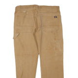 DICKIES Mens Jeans Beige Regular Straight Denim W38 L30 Workwear Durable Zip