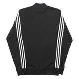ADIDAS Mens Black Track Jacket S Polyester Plain Athletic Zip Closure