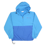 CHAMPION Mens Blue & Purple Zip Hooded Shell Jacket L Polyester Blend