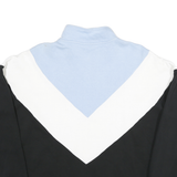 FILA Mens Blue & White & Black Zip Collar XL Cotton Blend Sweatshirt Retro