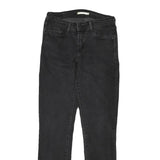 LEVI'S Womens Slim Black Denim Jeans W28 L29 Zip Classic Fit Skinny Raw