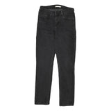 LEVI'S Womens Slim Black Denim Jeans W28 L29 Zip Classic Fit Skinny Raw