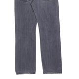 CARHARTT Mens Cotton Grey Regular Straight Trousers W33 L34 Workwear Zip Closure