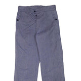 LUTTEURS Mens Cotton Blend Blue Regular Straight Trousers W31 L30 Casual Wear