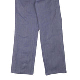 LUTTEURS Mens Cotton Blend Blue Regular Straight Trousers W31 L30 Casual Wear