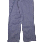 LUTTEURS Mens Cotton Blend Blue Regular Straight Trousers W31 L30 Casual Wear