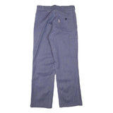LUTTEURS Mens Cotton Blend Blue Regular Straight Trousers W31 L30 Casual Wear