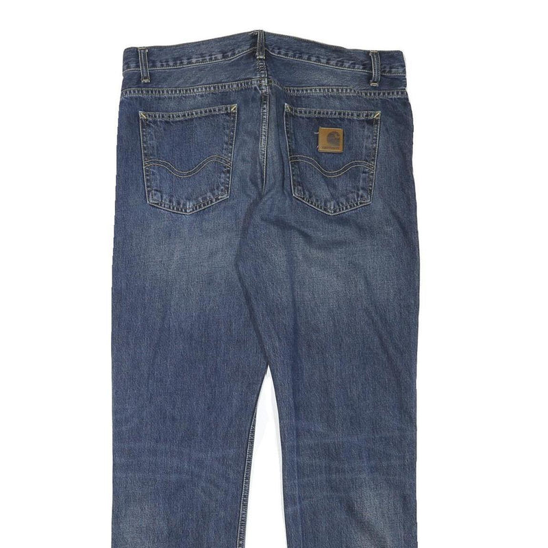 CARHARTT Mens Regular Fit Blue Denim Jeans W35 L32 Classic Cotton Blend Workwear