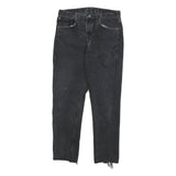 LEVI'S Mens Jeans Black Slim Straight Denim Rinse W30 L27 Button Closure
