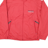 NAUTICA Mens Red & Black Competition Jacket L Polyester Zip Colourblock