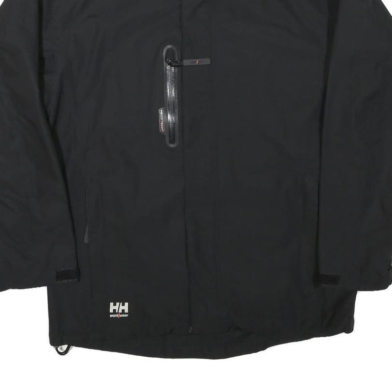 HELLY HANSEN Mens Black Workwear Jacket S Polyester Blend Zip Plain Outdoor