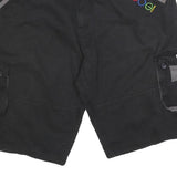 COOGI Mens Shorts Black Casual Cargo 2XL W44 Cotton Blend Embroidered