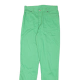 LAURA BIAGOTTI Womens Cotton Blend Green Slim Trousers W28 L31 Zip Stylish Fit