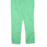 LAURA BIAGOTTI Womens Cotton Blend Green Slim Trousers W28 L31 Zip Stylish Fit