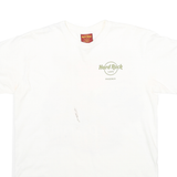 HARD ROCK CAFE Mens White Phoenix Graphic T-Shirt S Short Sleeve Crew Neck