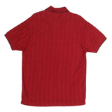 CHAPS RALPH LAUREN Mens Red Short Sleeve Plain M Polo Shirt Cotton Casual