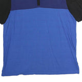 CALVIN KLEIN Mens Black & Blue Polo Shirt XL Cotton Short Sleeve Colourblock