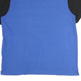 CALVIN KLEIN Mens Black & Blue Polo Shirt XL Cotton Short Sleeve Colourblock
