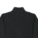 CHAMPION Mens Black & White Plain Pullover Basic Knit L Button Neck Jumper