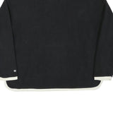 CHAMPION Mens Black & White Plain Pullover Basic Knit L Button Neck Jumper