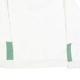 DIESEL Womens White & Green Quarter Zip Sweatshirt S Cotton Blend Casual
