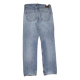 LEVI'S Mens Regular Fit Straight Blue Denim Light W32 L32 Zip Jeans Casual