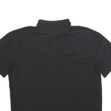 CARHARTT Mens Black Polo Shirt L Cotton Blend Short Sleeve Plain Pocket Logo