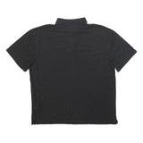 CARHARTT Mens Black Polo Shirt L Cotton Blend Short Sleeve Plain Pocket Logo