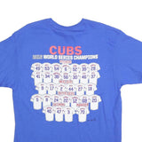 DELTA Mens Blue 2016 World Series Champions Graphic T-Shirt L Crew Neck Short