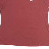 NIKE Womens Red T-Shirt L Short Sleeve Crew Neck Cotton Casual Sportswear