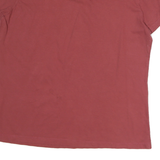 NIKE Womens Red T-Shirt L Short Sleeve Crew Neck Cotton Casual Sportswear