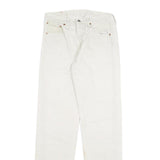 LEVI'S 501XX Mens Jeans White Regular Straight Denim W28 L32 Classic Button Fly