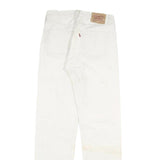 LEVI'S 501XX Mens Jeans White Regular Straight Denim W28 L32 Classic Button Fly