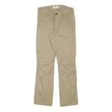 FJALLRAVEN Mens Cotton Blend Beige Regular Straight Trousers W29 L31 Outdoor