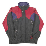 EITREL Mens Black & Red Colourblock Nylon Jacket L Zip Outdoor Winter